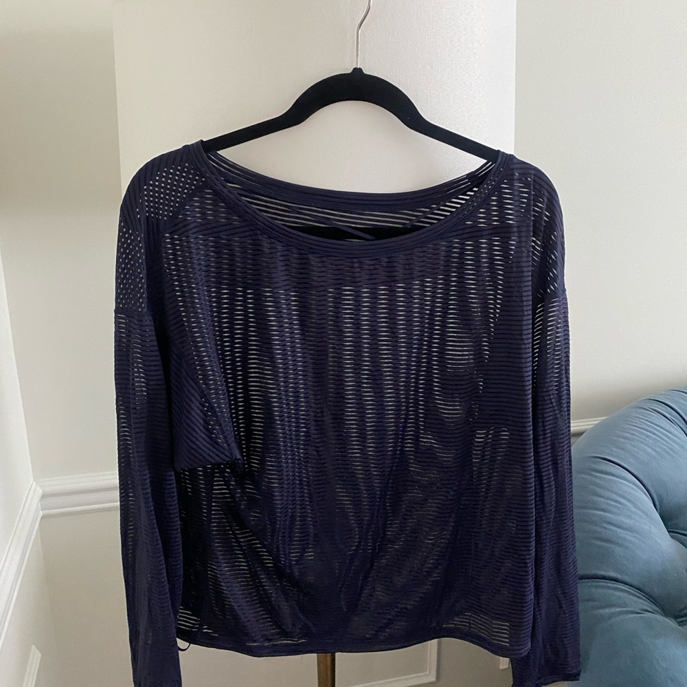 Lululemon Over Tank Long Sleeve Top in Navy